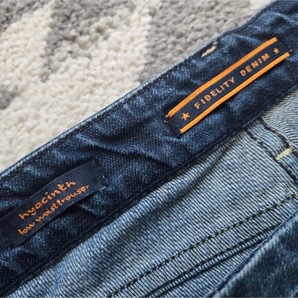Fidelity Denim Hyacinth Low Waist Trouser Flare Jeans Size 31 Midnight Sapphire - Picture 8 of 12